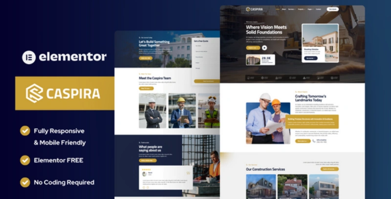 Caspira Elementor Template Deal