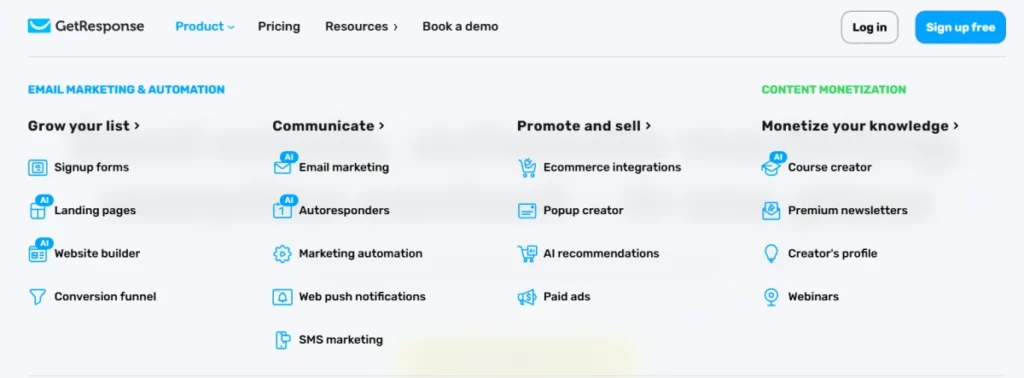 GetResponse Features