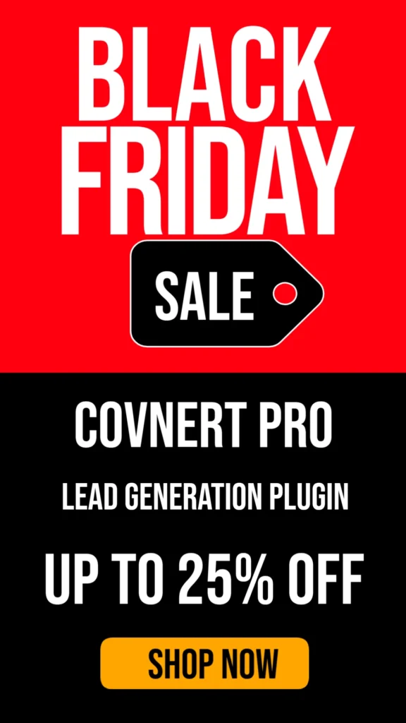 Convert Pro Black Friday Deal 2025: Save Up to 25% on the Ultimate Lead Generation Plugin!